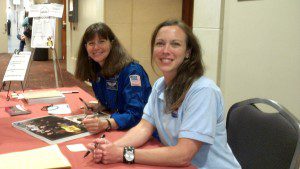 Astronaut Cady Coleman and NASA Engineer Heather Paul at WorldCon.